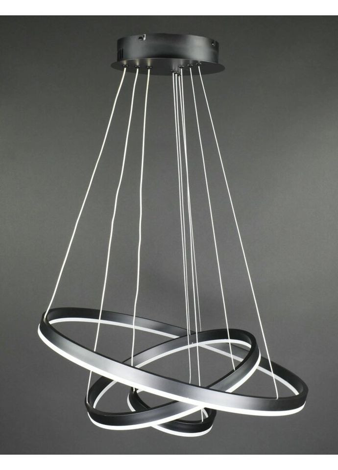 Люстра светодиодная подвесная LED светильник для квартиры на потолок лэд 27777 Черный 25-180х60х60 см. Sunnysky (324396132)