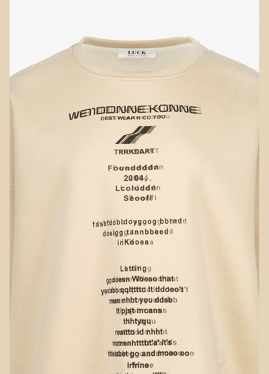 Бежевий cвітшот з принтом жіночий 6019-bp shop (2000990896193) Luck (364254879)