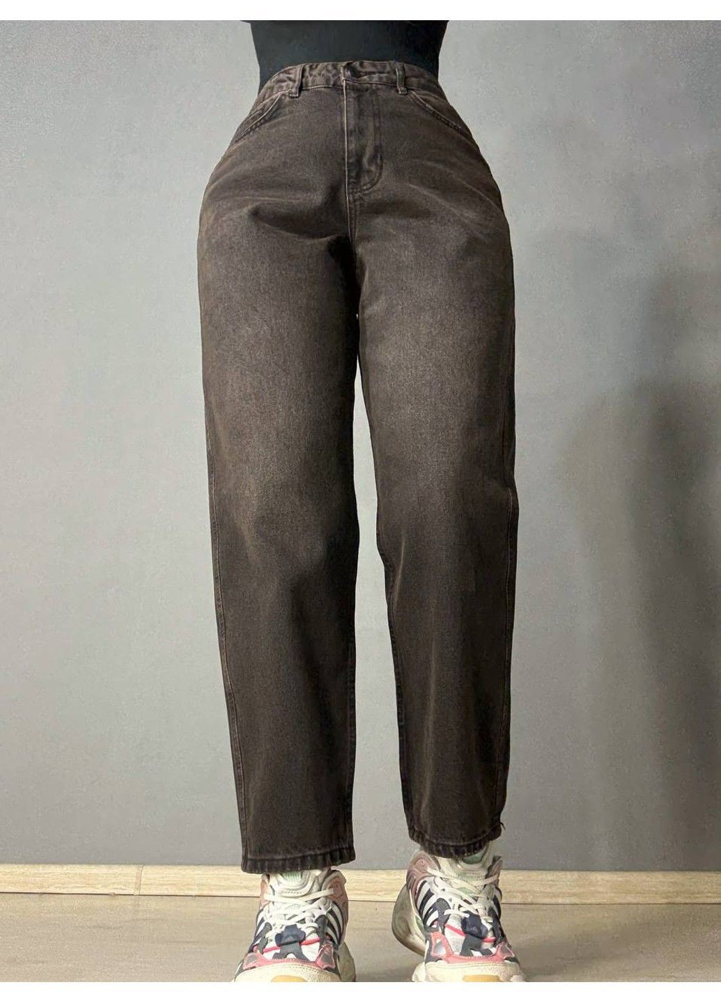 Джинси жіночі 3066-2 MOM RELAX MOOD коричневі Its Basic - (365703148)