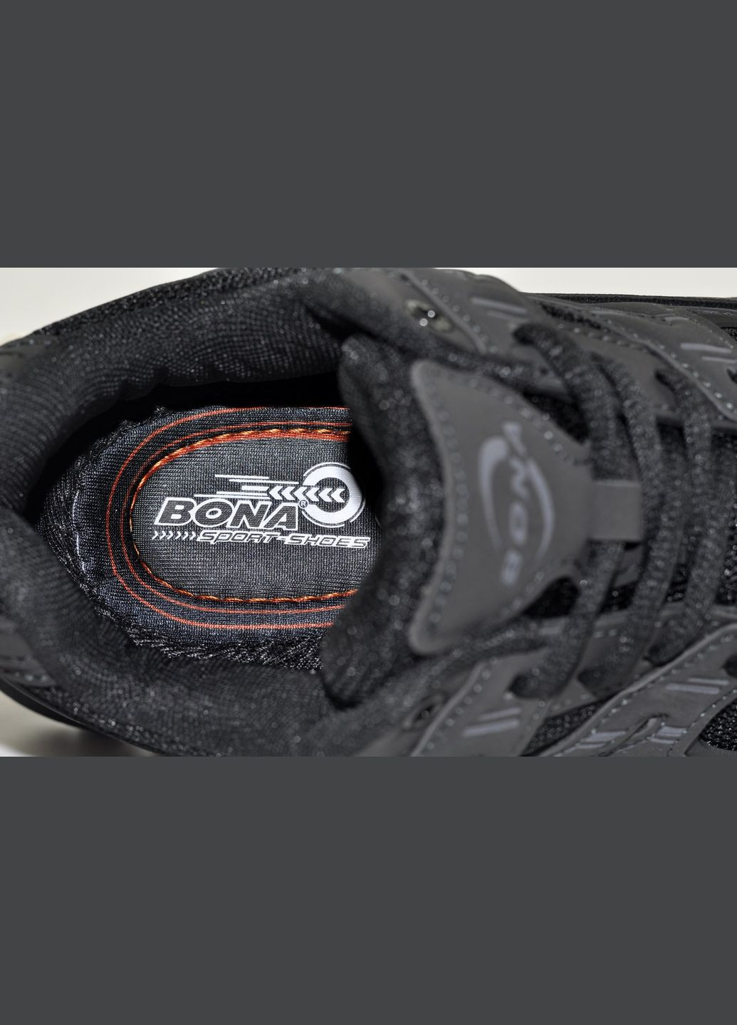 Кроссовки унисекс Bona чёрные лето (324433221)