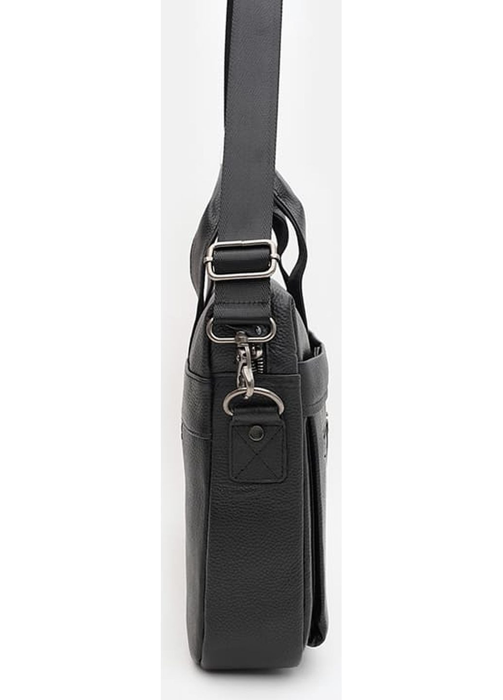 Сумка портфель через плечо мужская из натуральной кожи для документов А4 большая черный 38155 Borsa Leather (355245127)