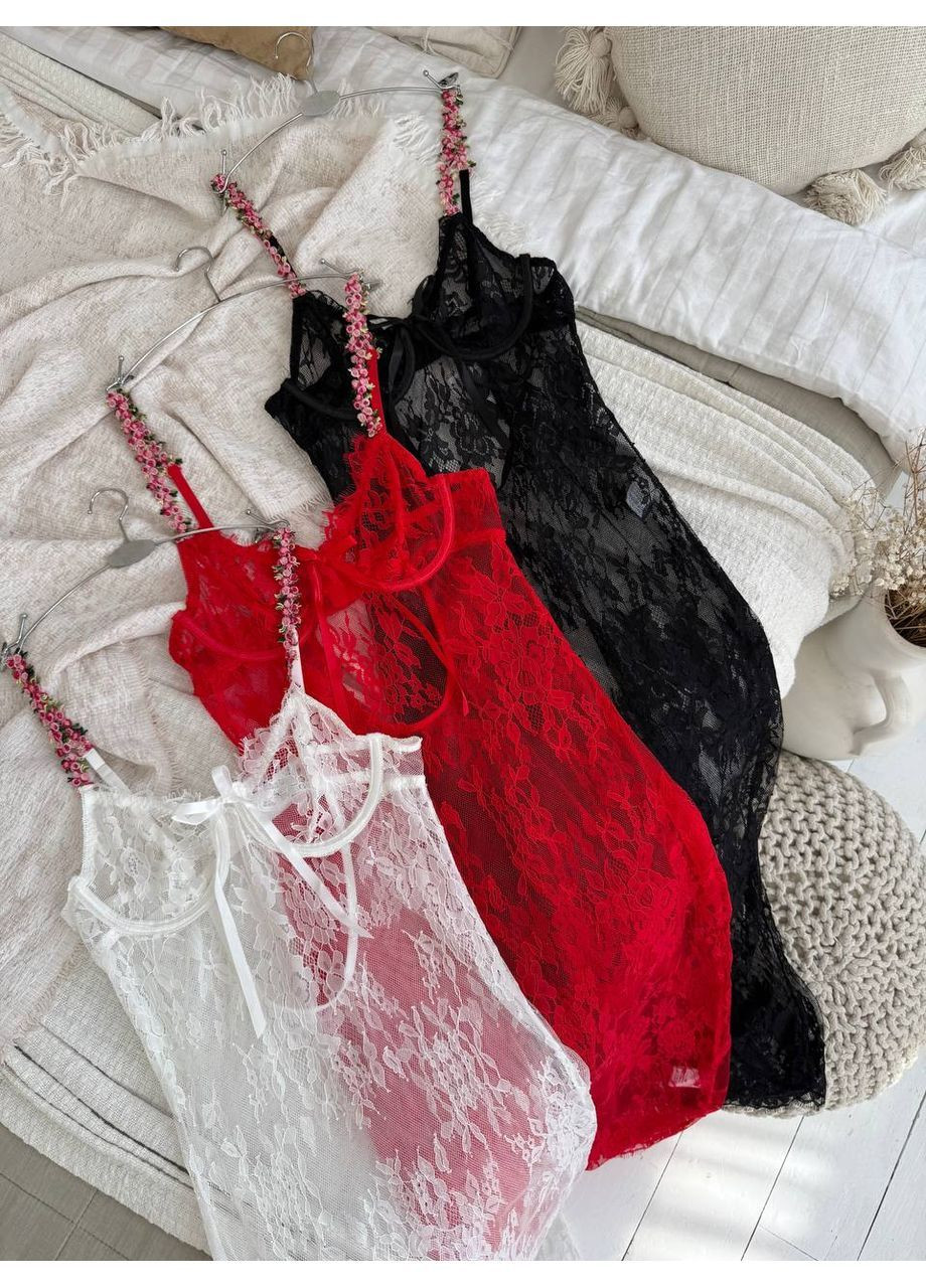 Ніжний мереживний пеньюар з трусиками Vakko (367047243)