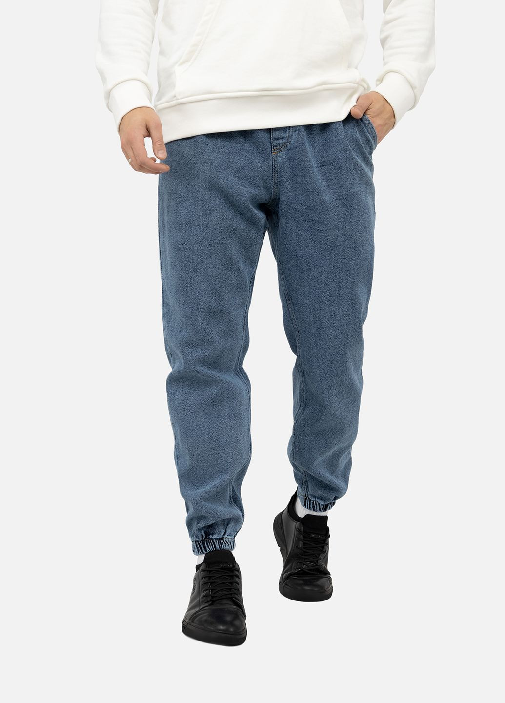 Синие демисезонные мужские джинсовые джогеры цвет синий цб-00243154 INTERCODE