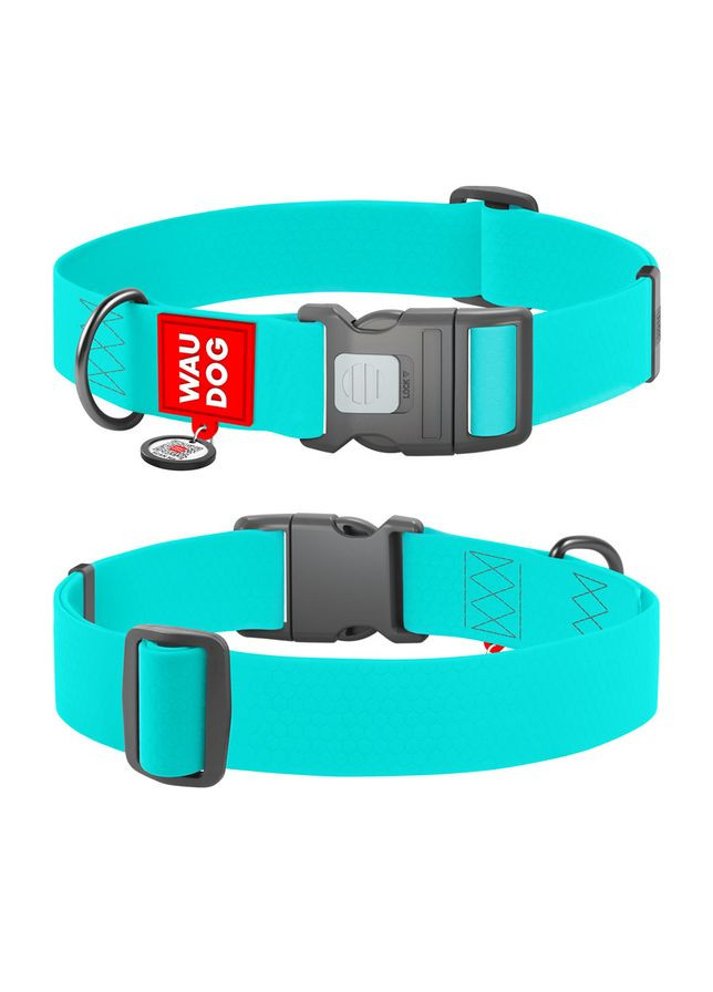 Нашийник для собак водостійкий WAUDOG Waterproof з QR паспортом, світлонакопичувальний, пластиковий фастекс,, Ш 40 мм, Дов No Brand (363197426)