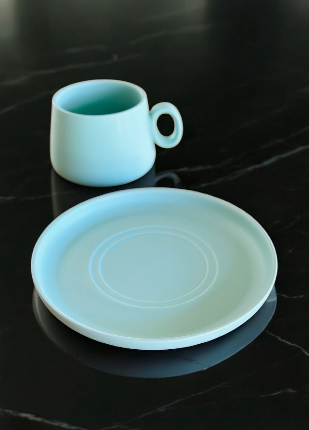 Чашка с блюдцем чайная матовая керамика 300мл No Brand (330777835)