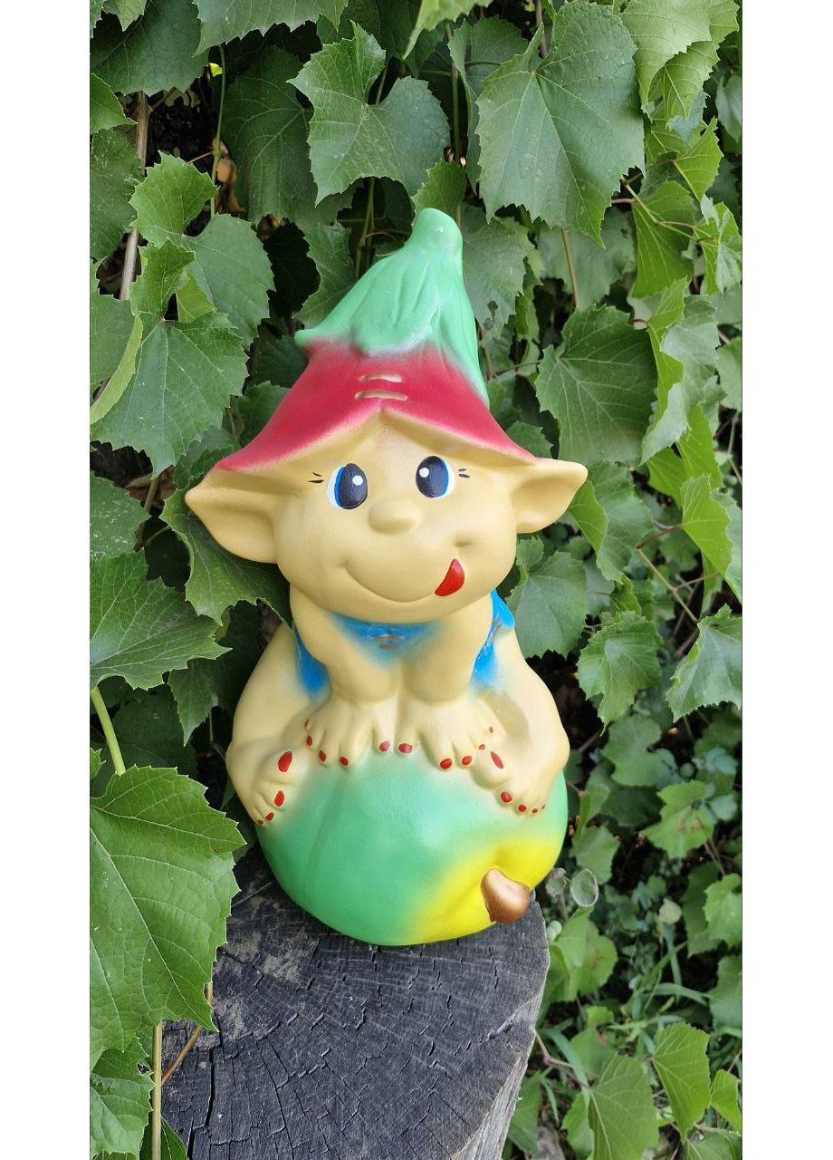 Садовая фигура, декор для сада Гном на яблоке No Brand (353314261)