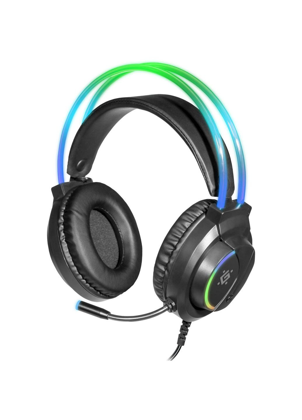 Ігрова гарнітура Flame RGB, кабель 2 м, чорна Defender (314776689)