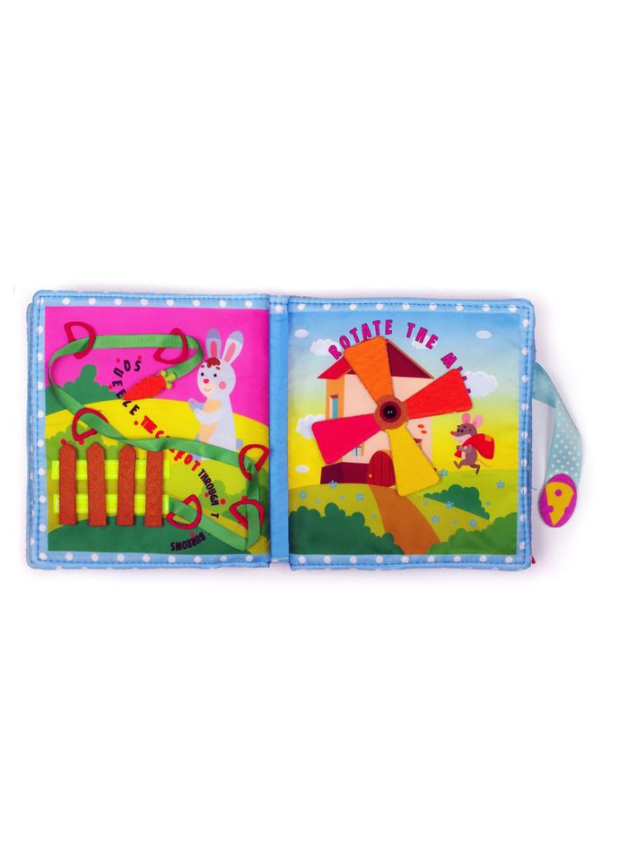 Развивающая книжка-шарделка "Котенок" 823406 с липучками Книжковий хмарочос (363130346)