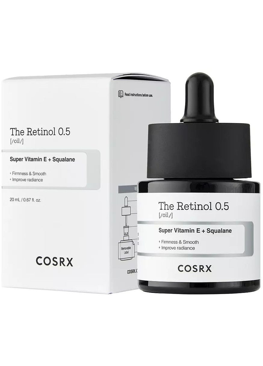 Антивікова сироватка для обличчя з ретинолом 0,5% The Retinol 0.5 Super Vitamin E + Squalane 20ml (1171677-118199) COSRX (368632944)