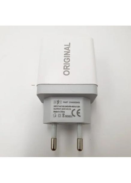 Адаптер (А-14) 220v 2 usb with display CX QC03 Digital (363831870)