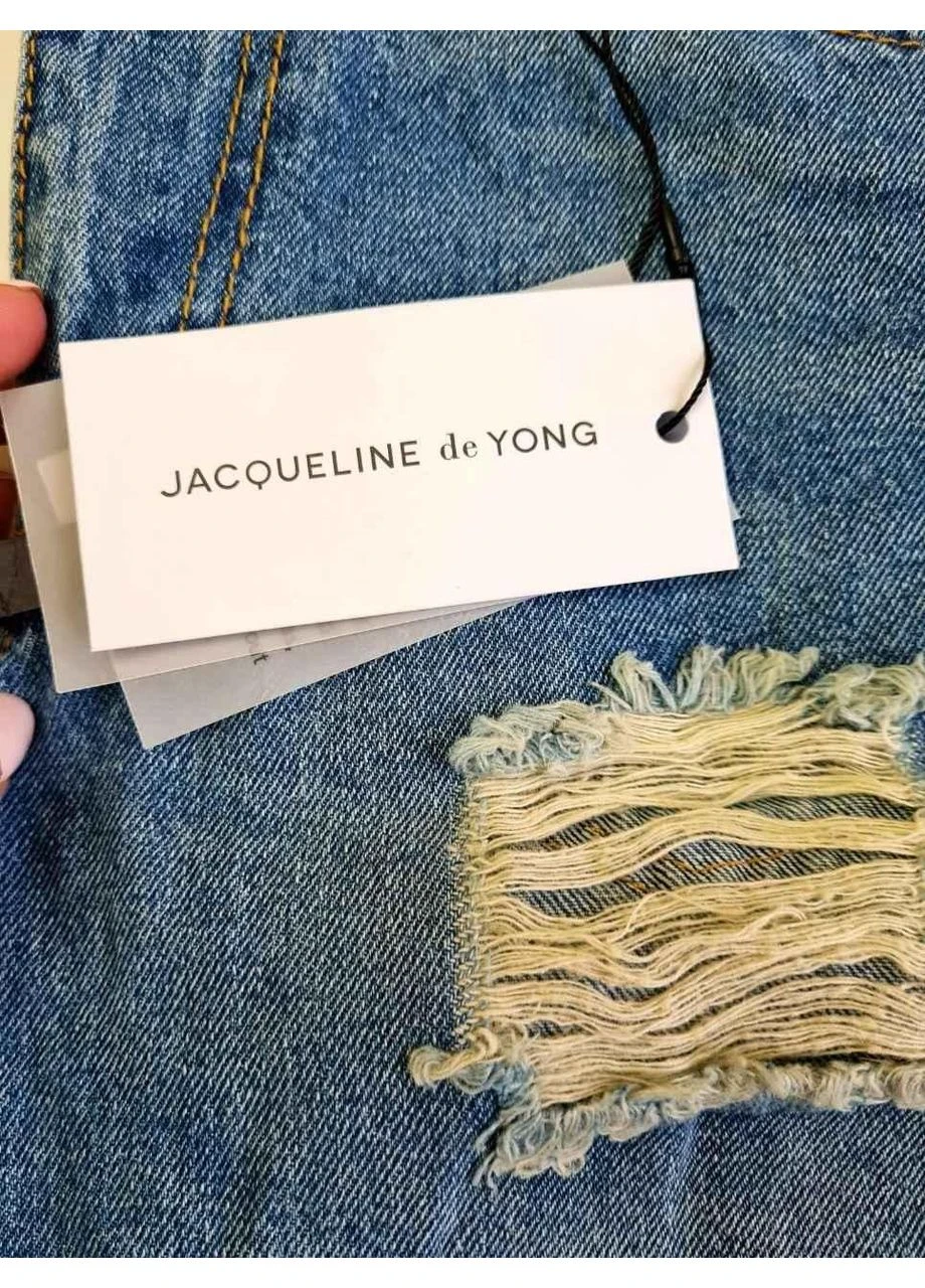 Жіночі джинси з потертостями, сині, розмір W27 L32 Jacqueline de Yong - (386195330)