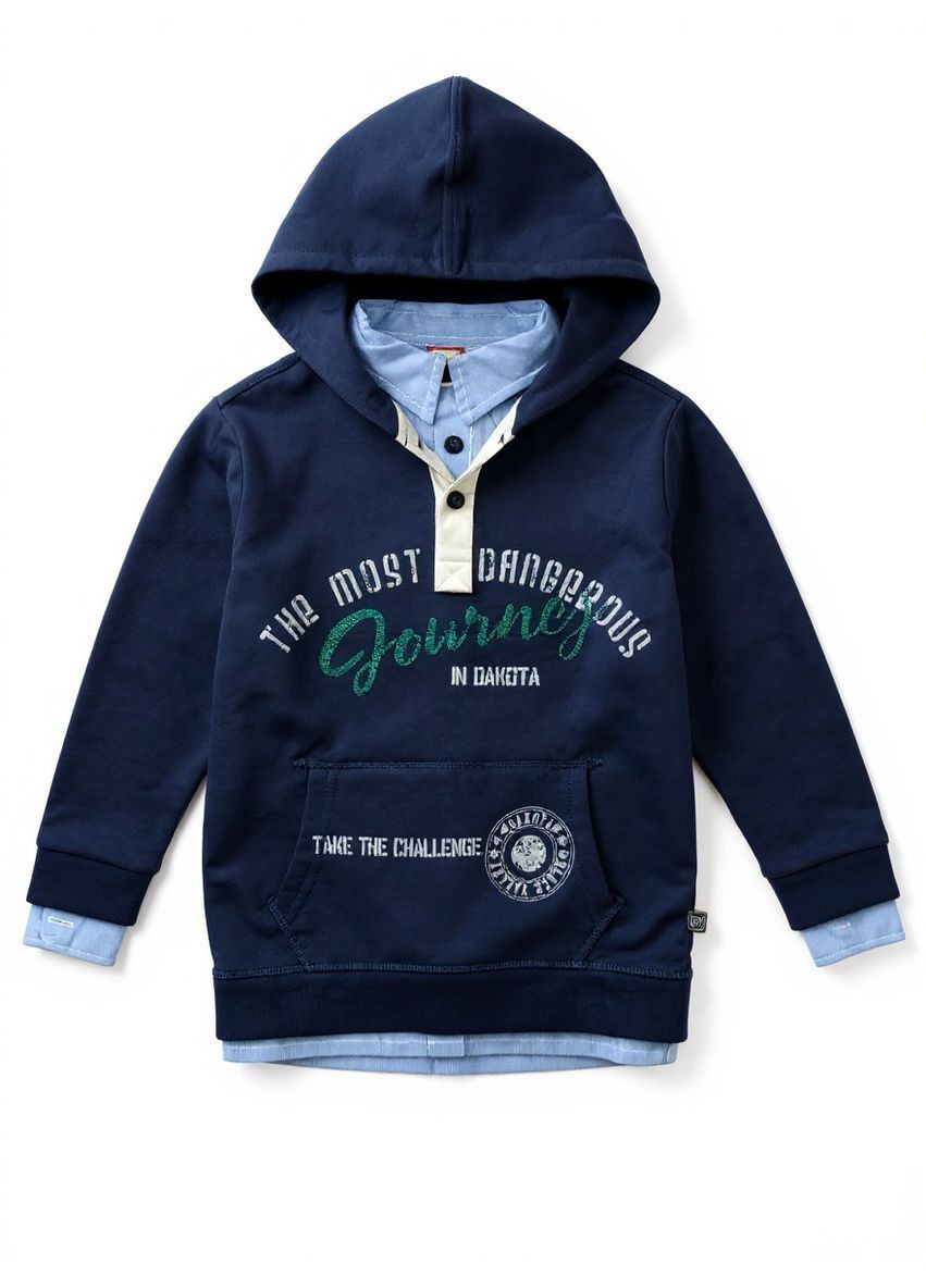 Трикотажный хлопковый реглан Аcademy QuadriFoglio Синий (0358) Quadri foglio (366892819)