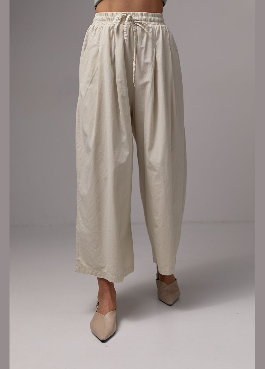 Женские брюки-кюлоты на резинке 21510 Lurex (292252916)