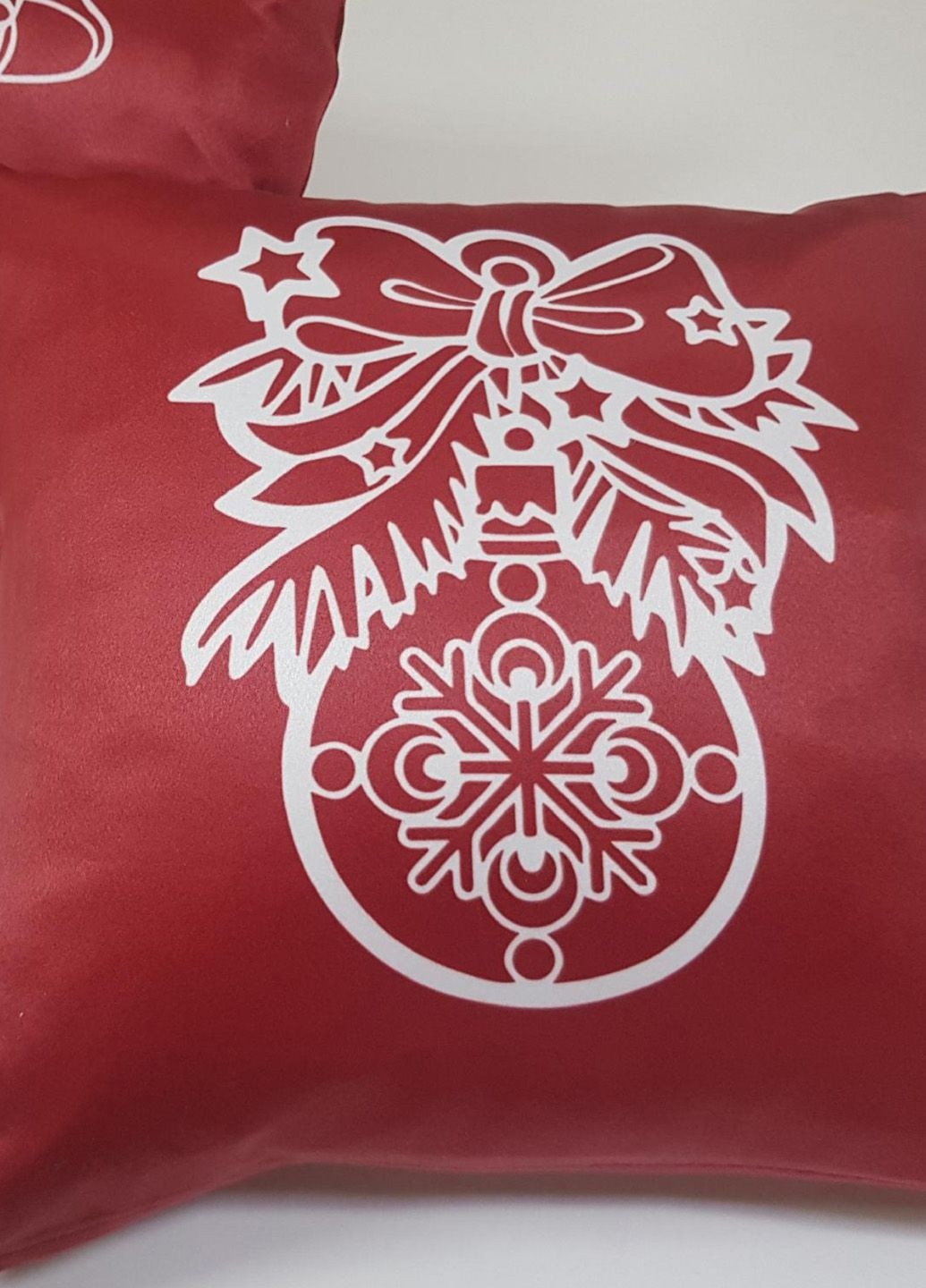 Комплект декоративних подушок Новорічні 40х40см 2шт червоні (п_0680п) Firanka New Year (315040616)