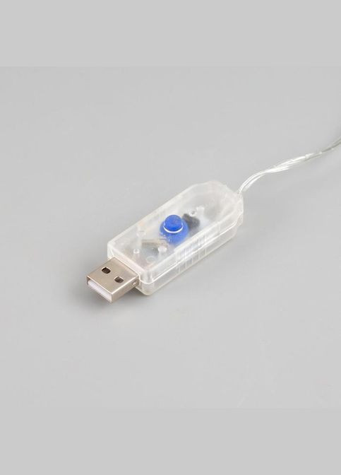 Гірлянда Роса 20 метрів з Режимами + пульт, живлення від USB Холодний білий China (268995237)