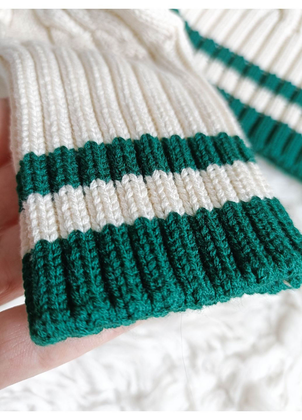 Бежевый демисезонный свитер крупной вязки Zara