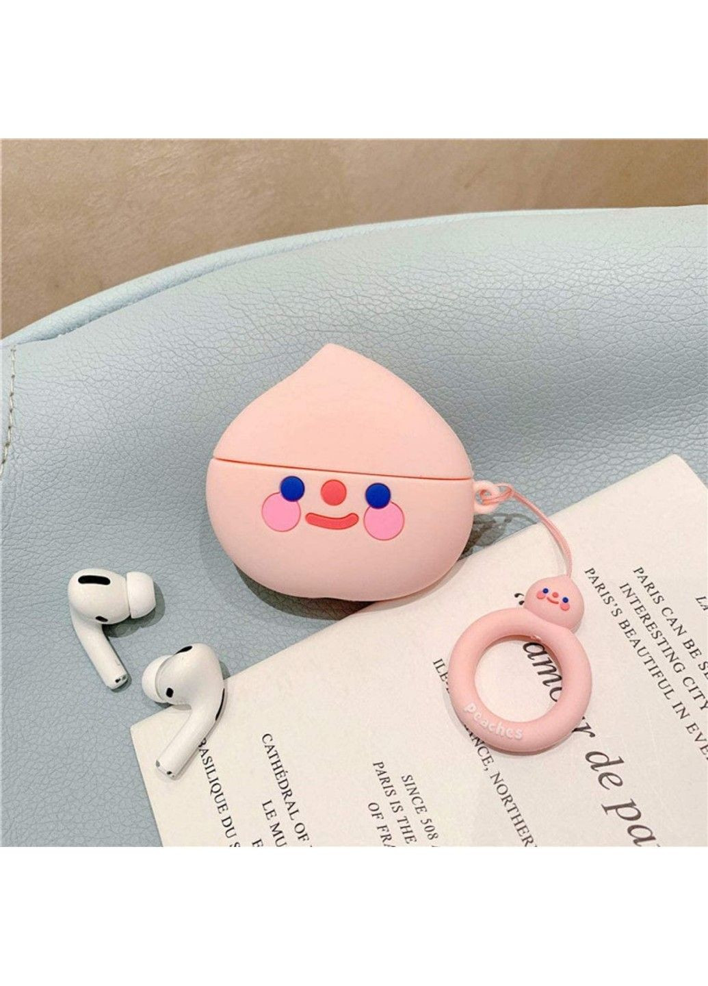 Силіконовий футляр Smile Fruits series для навушників AirPods 1/2 + кільце Epik (294724429)