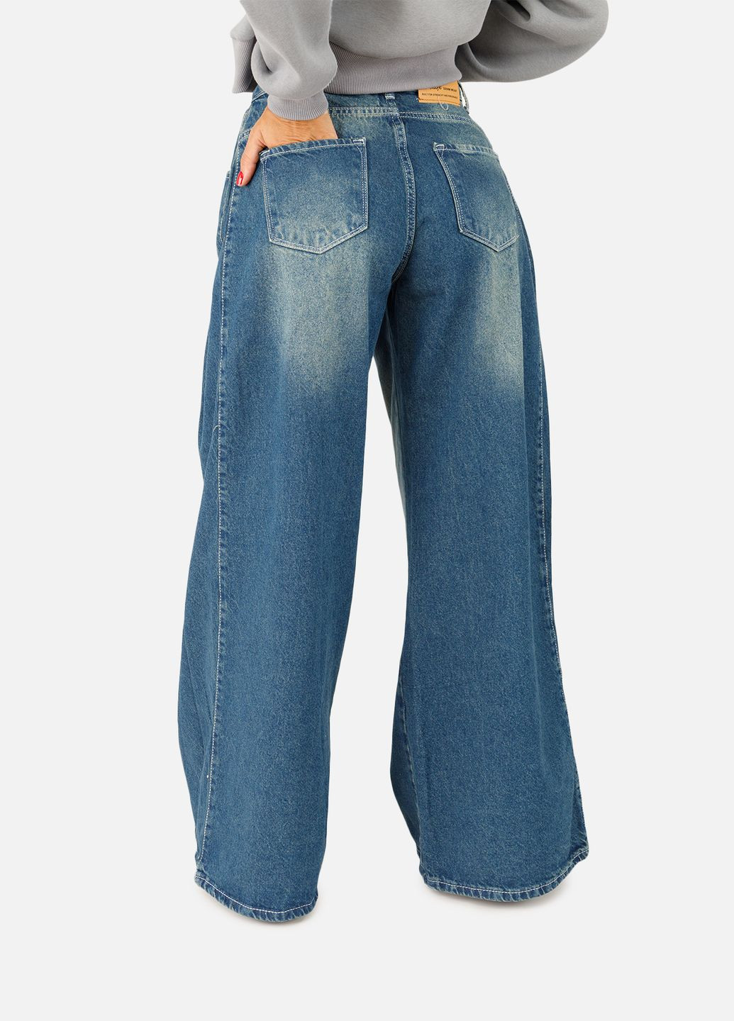 Женские джинсы-baggy цвет синий CB-00257431 Zarxlife - (309000670)