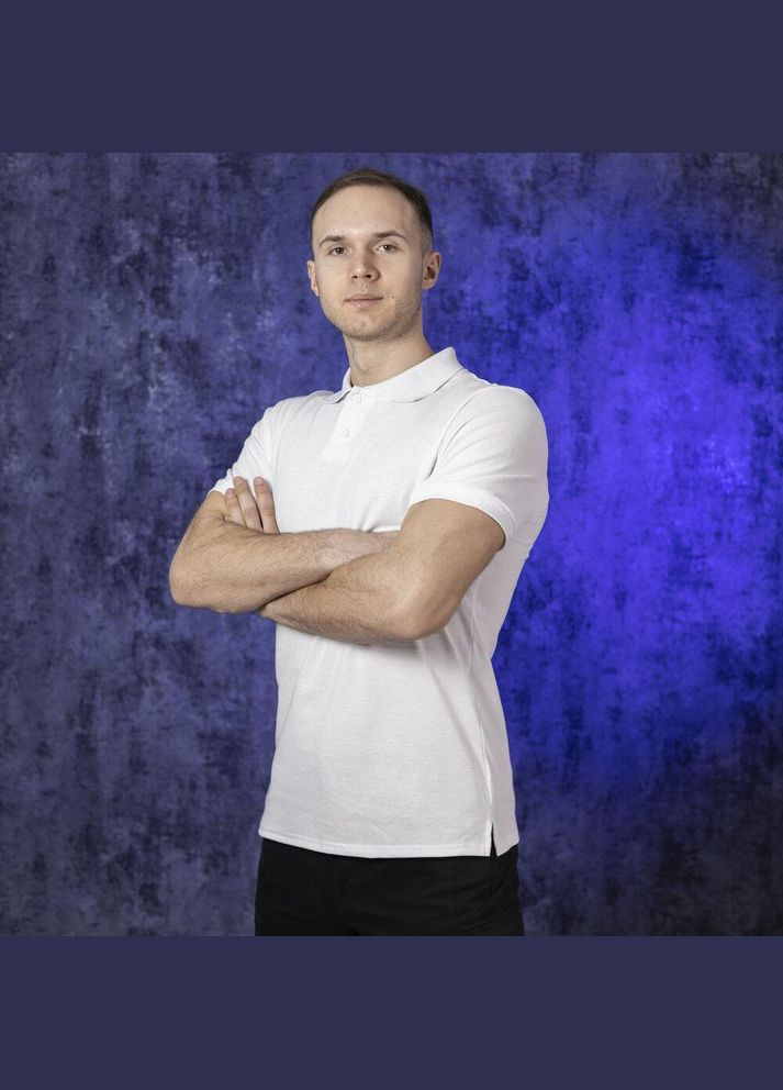 Белая футболка-базовая футболка поло с коротким рукавом для мужчин Vakko