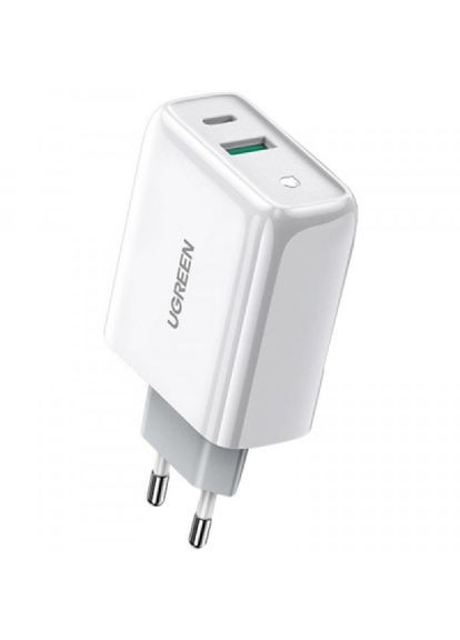 Зарядний пристрій CD170 36W USB + TypeC Charger (White) (60468) Ugreen cd170 36w usb + type-c charger (white) (268144361)