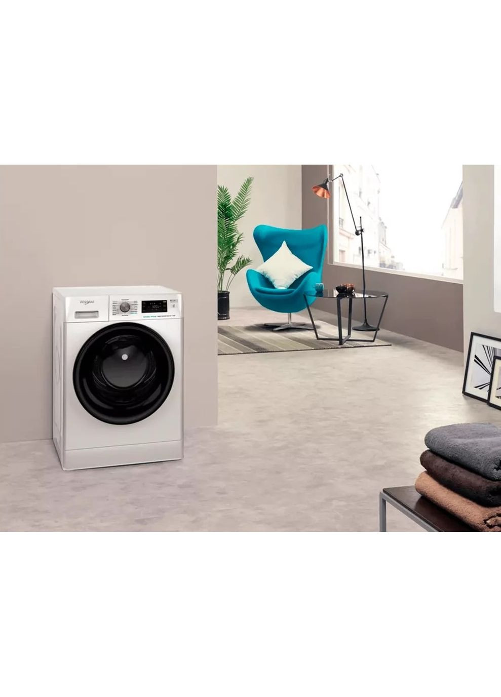 Стиральная машина FFB8248BVUA фронтальная, 8кг, 1200, A+++, 60см, дисплей, пара, инвертор, люк черный, WHIRLPOOL (364275523)