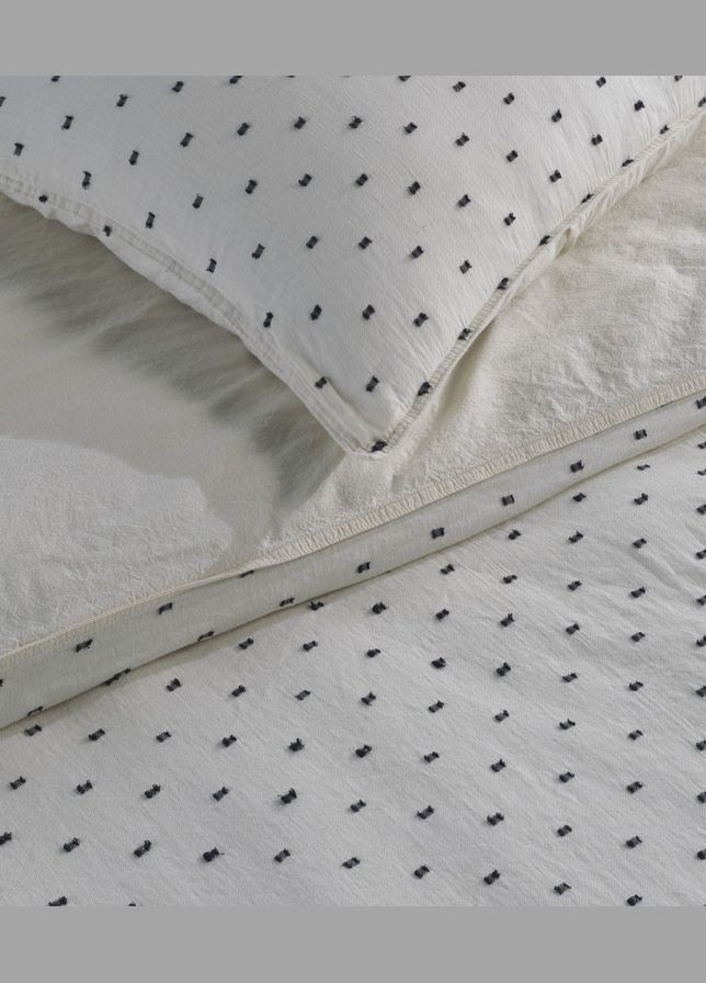 Постельное белье Stonewashed Pas A Pas 160 х 220 см Snow White Limasso (318382208)