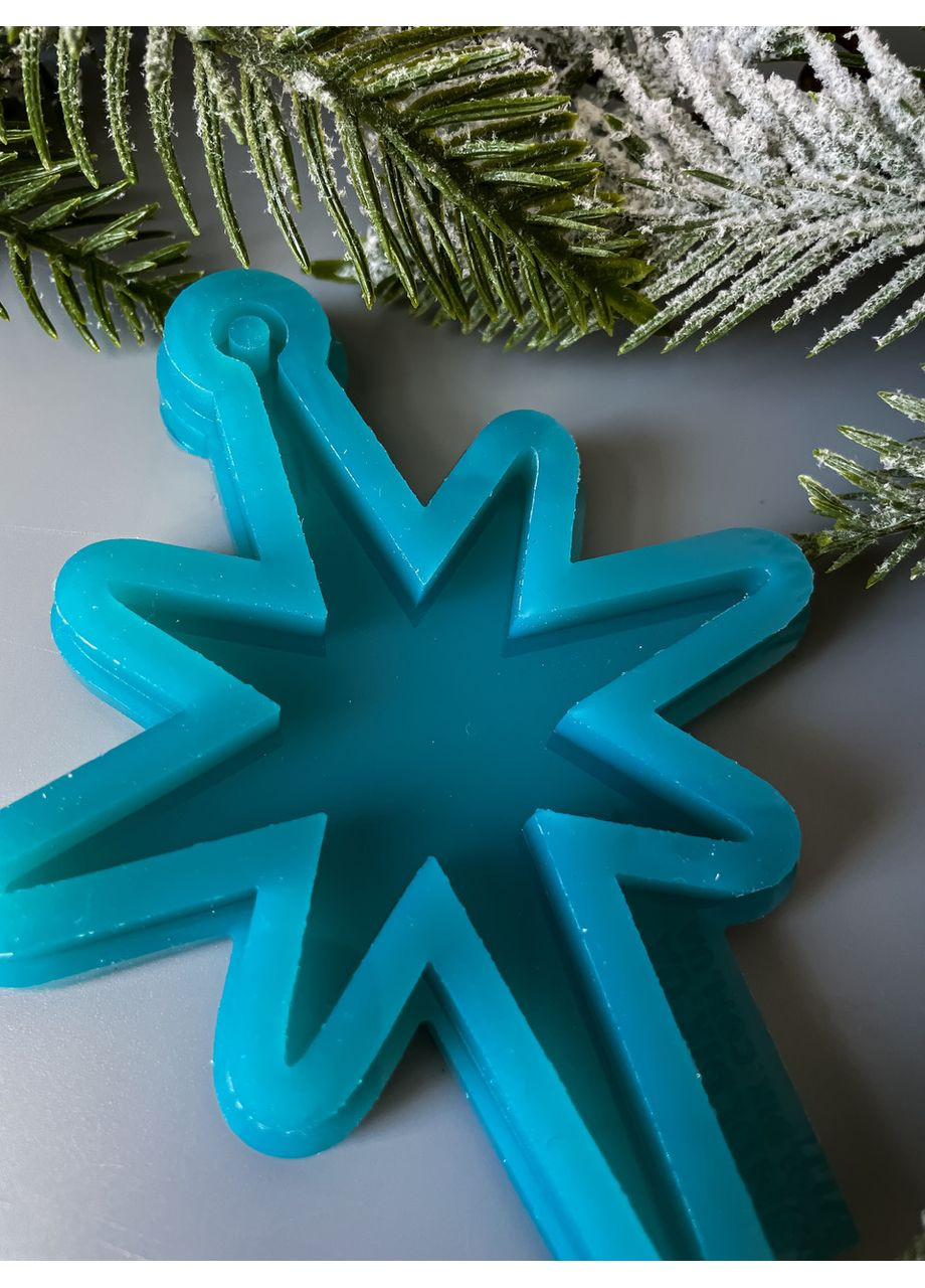 Молд Зірка форма для новорічних іграшок на ялинку силіконова форма для епоксидної смоли No Brand (370566920)