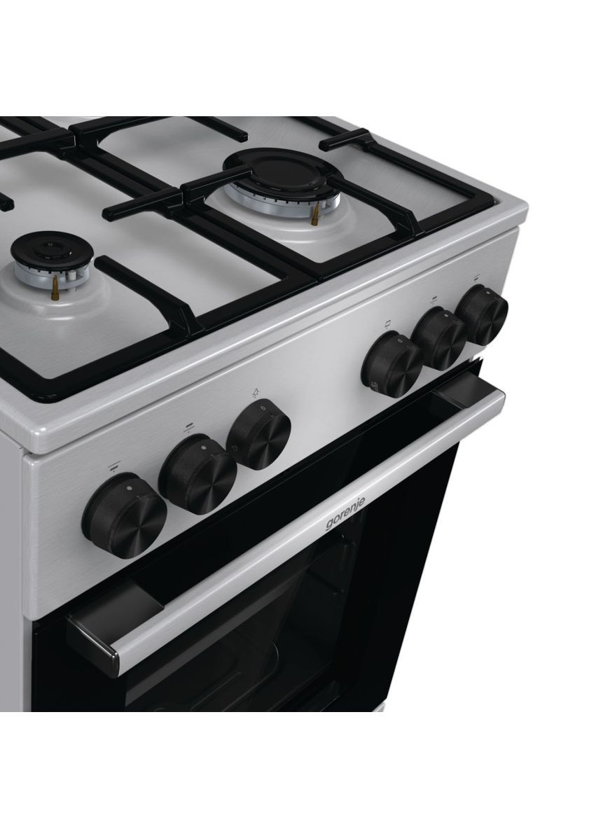 Плита GG5A11XF газова, 70л, 50x60см, чавун, нерж Gorenje (361965905)