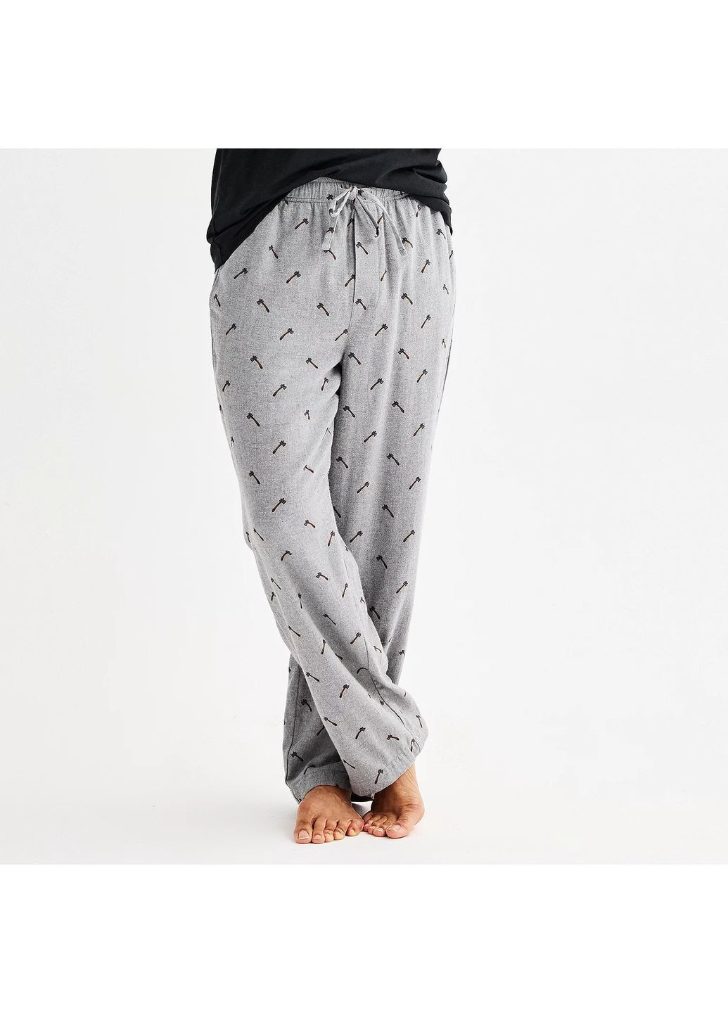 Мужская пижама: лонгслив + фланелевые штаны Sonoma (370388820)