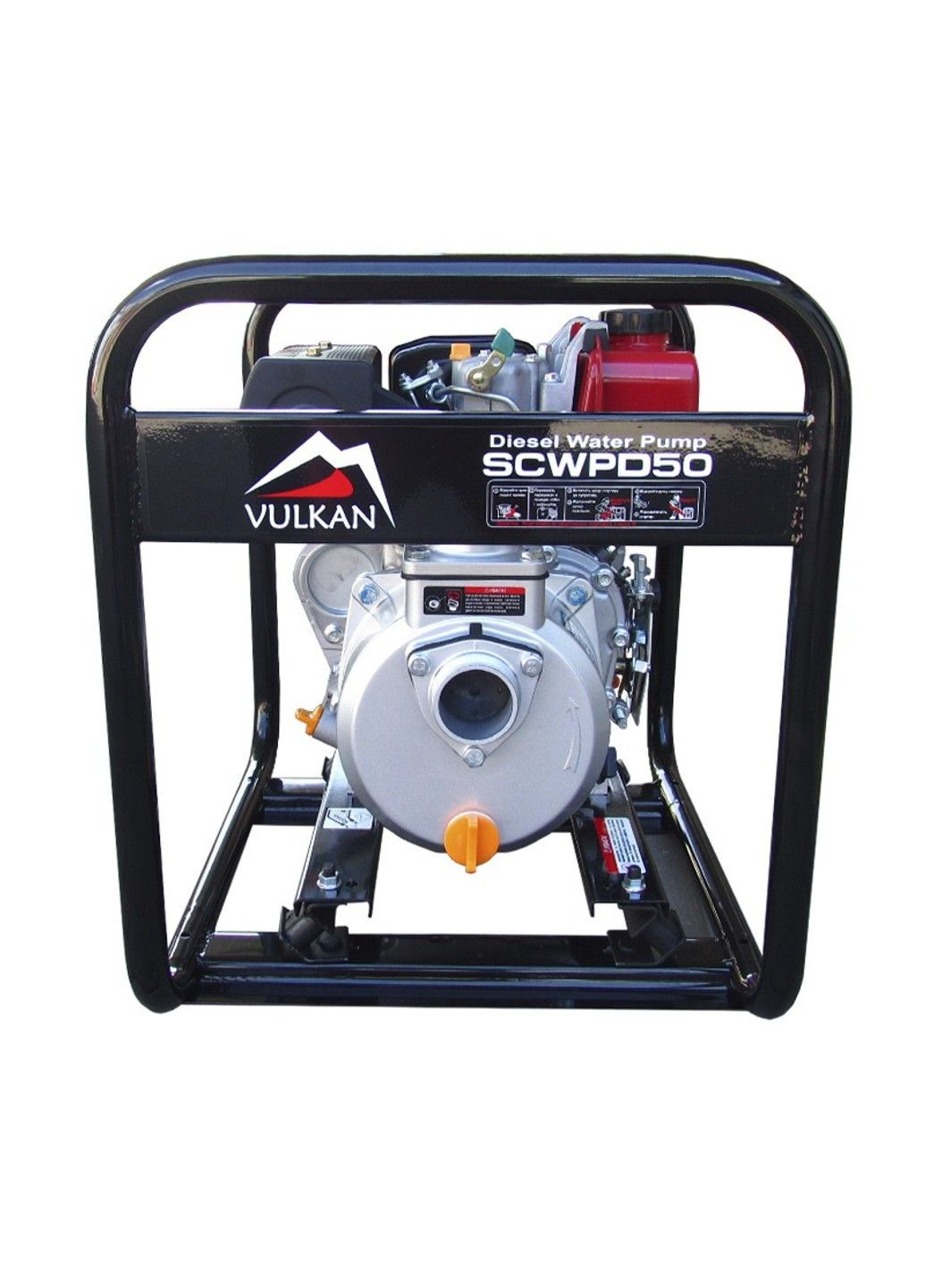 Мотопомпа для чистої води дизельна SCWPD50 (28 м3/год, 50 мм, 7.5/26 м, 44 кг) Vulkan (322720232)