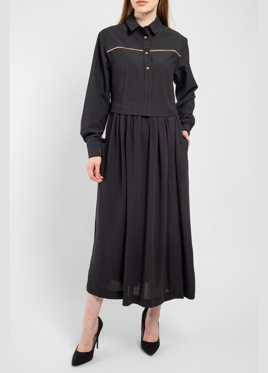 Черное кэжуал сукня Modna KAZKA
