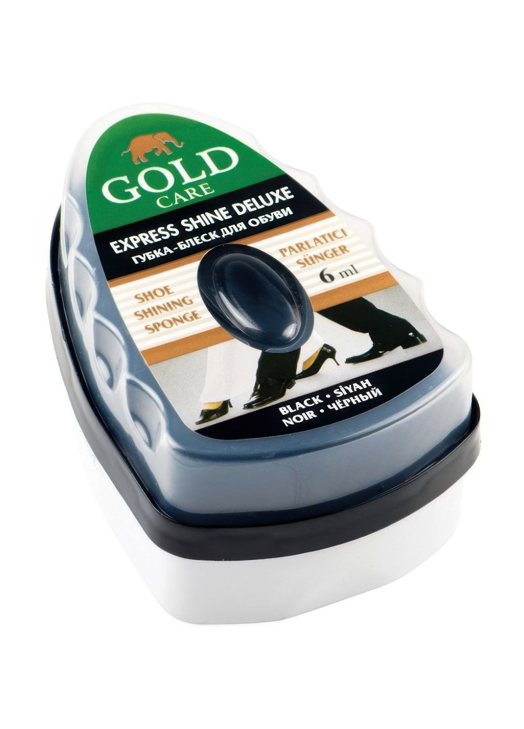 Губка-блеск для обуви с запаской, 6 мл, черная GoldCare 8697704020759 (346999200)