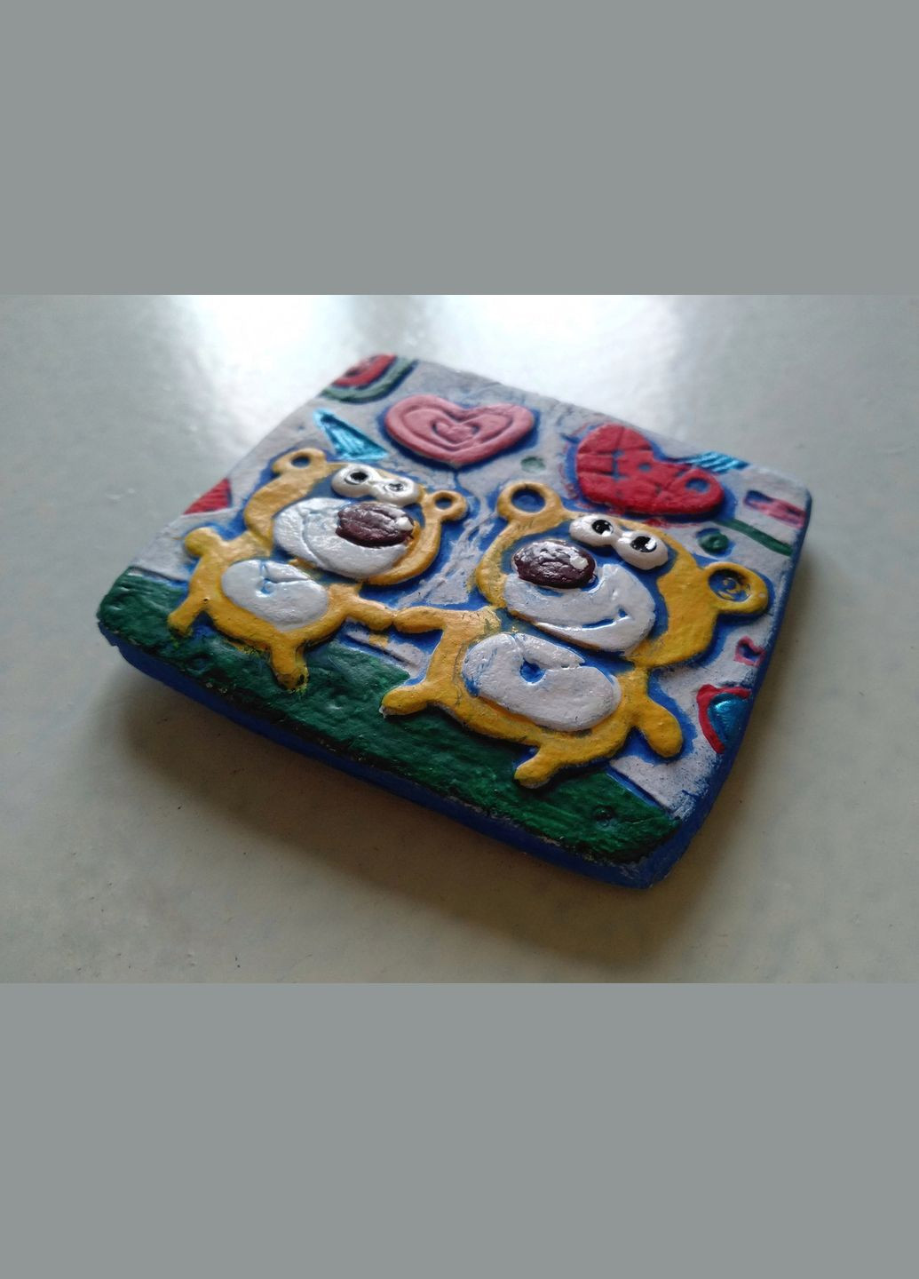 Керамічний магніт «Закохані Ведмедики» (жовто-блакитні) Коти&Ангели (301532947)