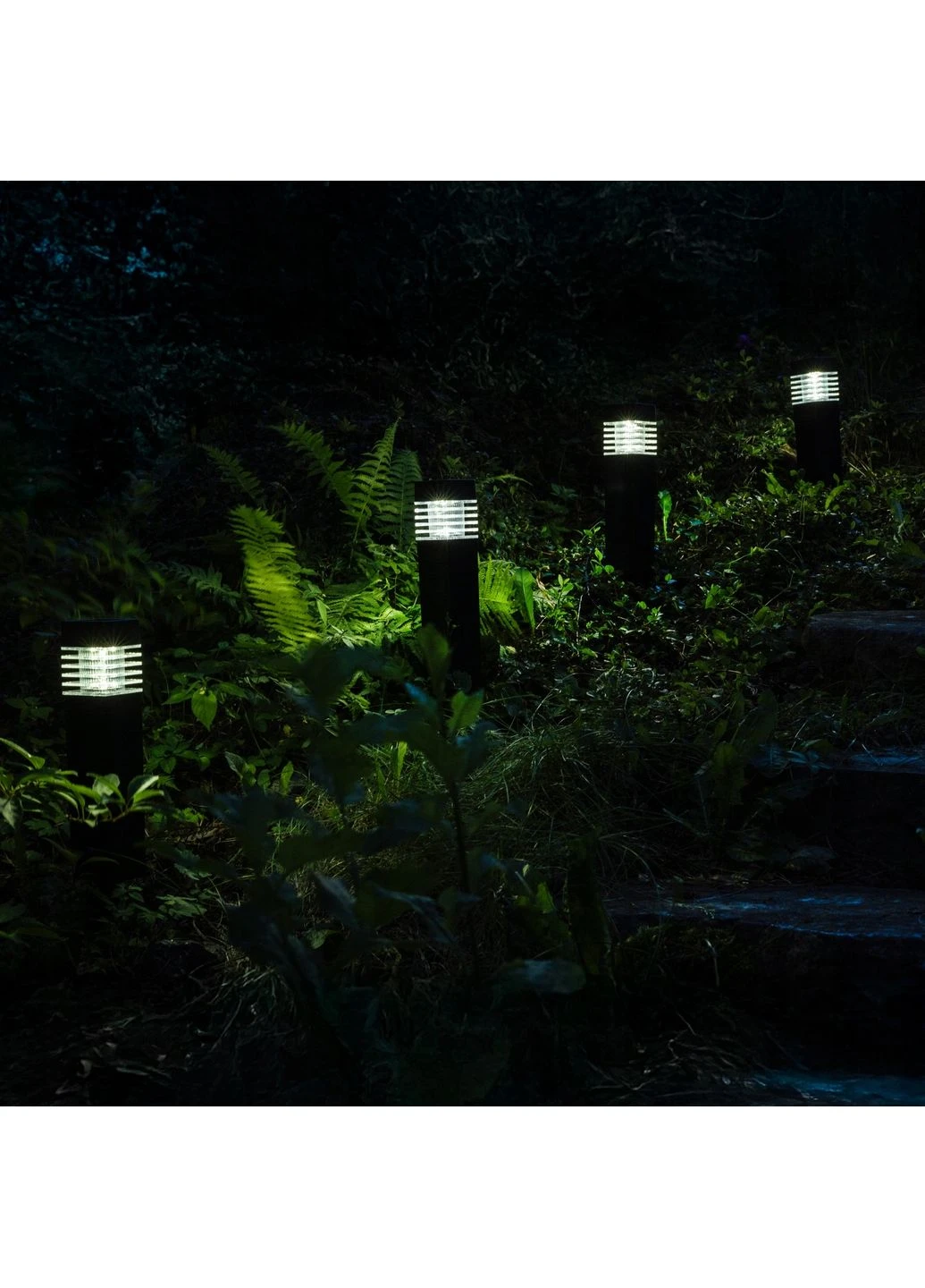 Набір садових ландшафтних LED‑стовпчиків 4шт Lumiled Naris — нейтральне світло 4000 K, автоматичне вмикання, IP44 Jooki (388655642)