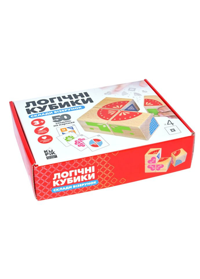 Обучающие логические кубики "Составь узор" 900477, 50 заданий на карточках Igroteco (315023087)