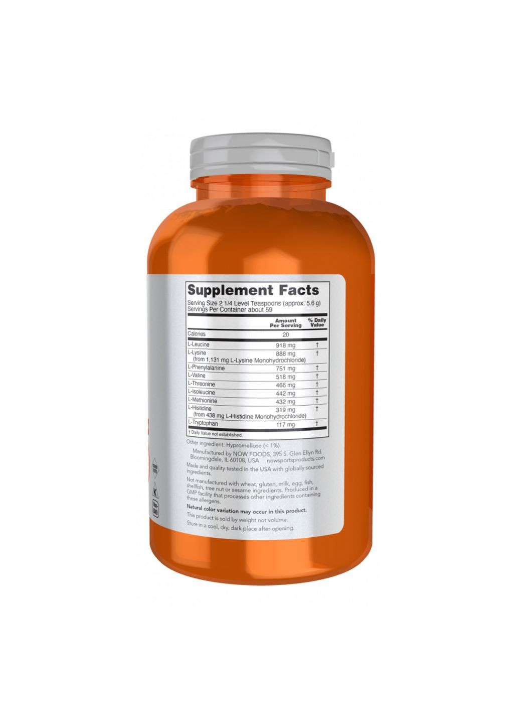 Амінокислоти Amino-9 Essentials порошок 330г для відновлення м'язів спортивне харчування добавка Now Foods (368988955)