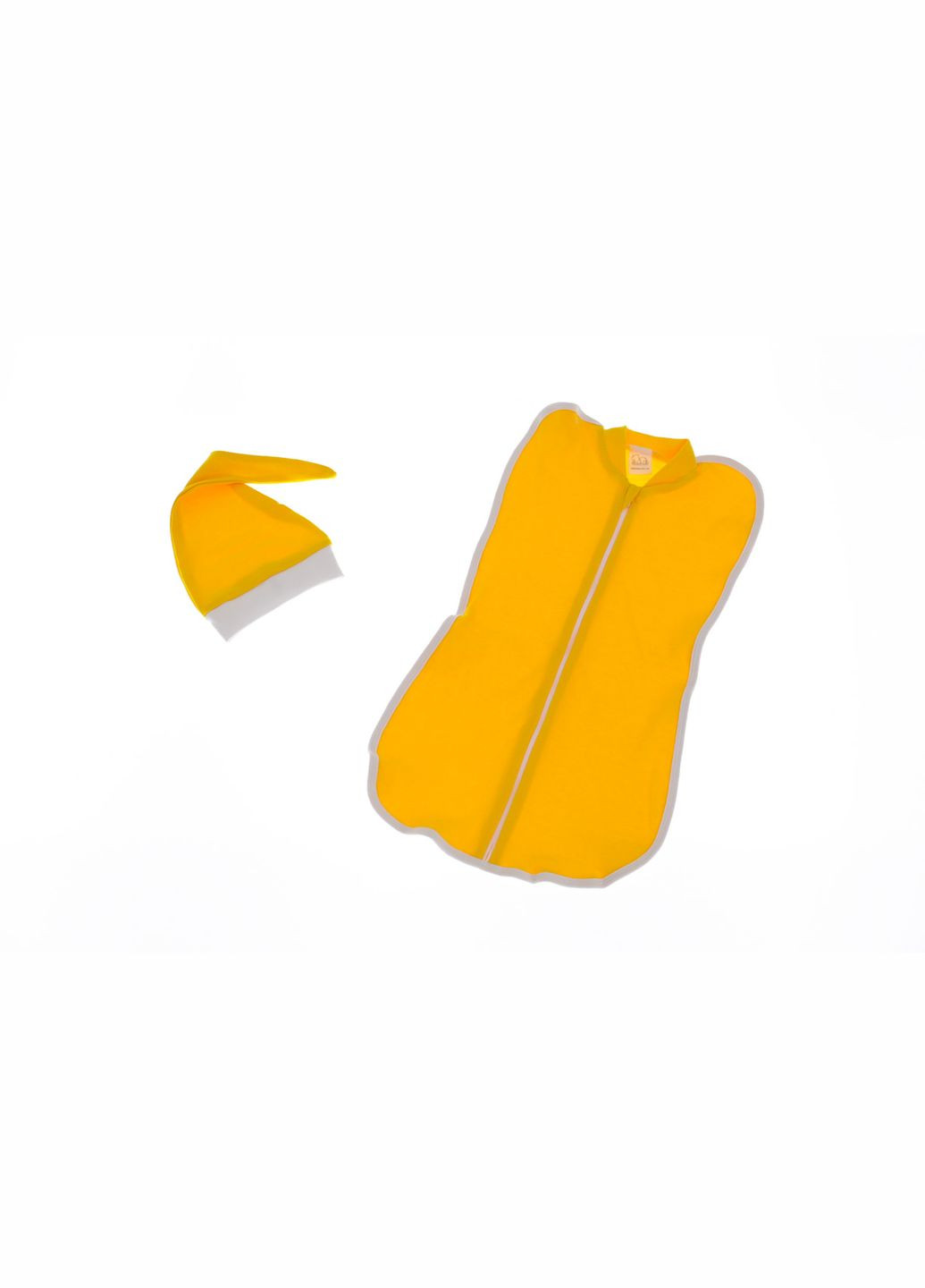 Евро-пеленка с шапкой интерлок желтый 62 см (50110) BABYKROHA (297862815)