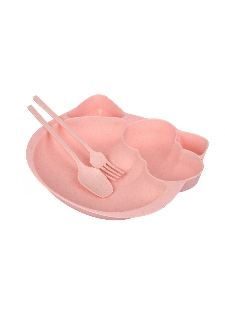 Дитяча тарілка Геллоу Кітті з екопластику (біопластик) No Brand (344596348)