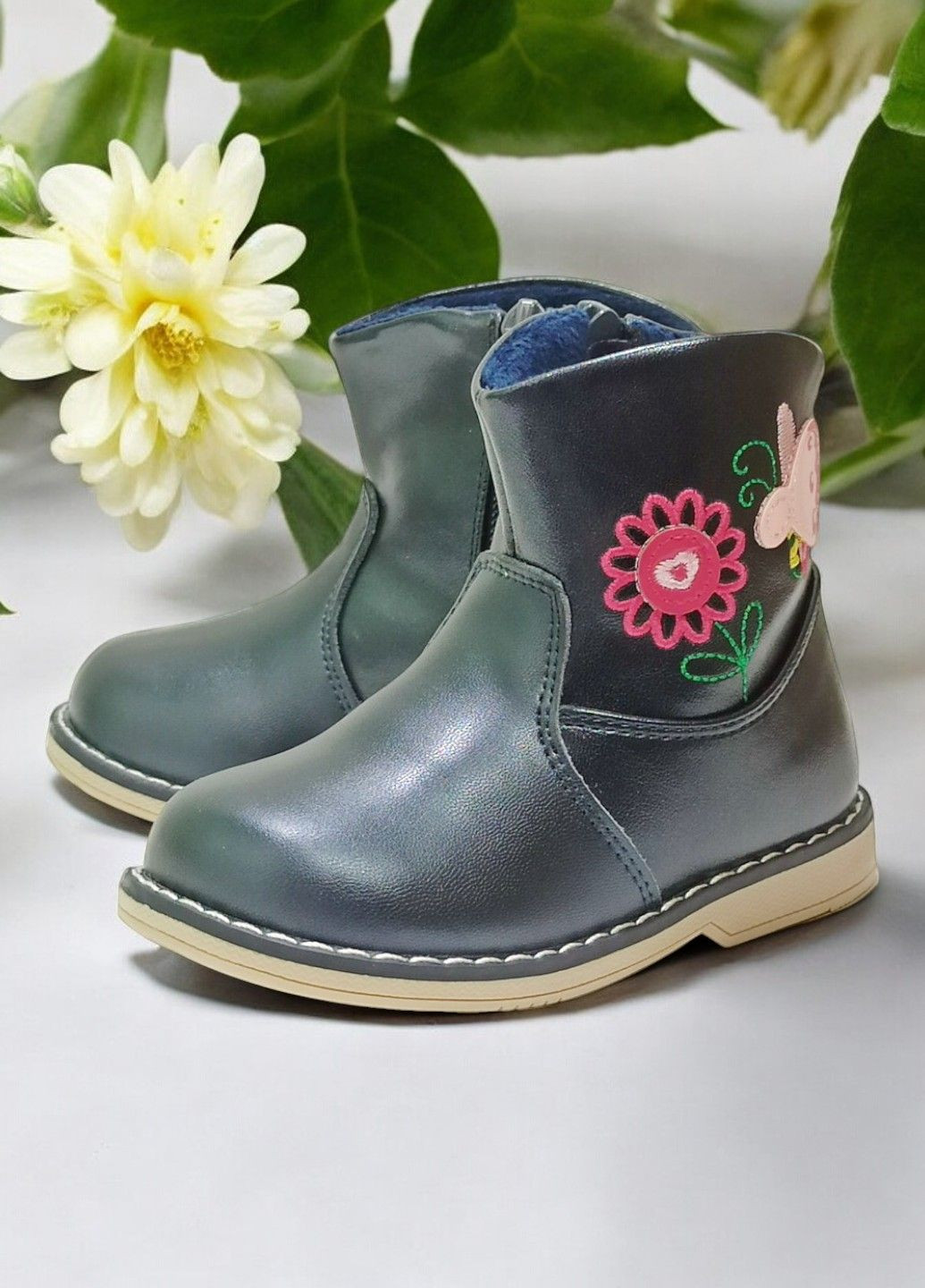 Черевики демісезонні для дівчинки утеплені на флісі Казка Сказка (304274456)