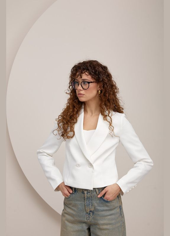 Молочный женский женский жакет ARTMON однотонный - всесезон