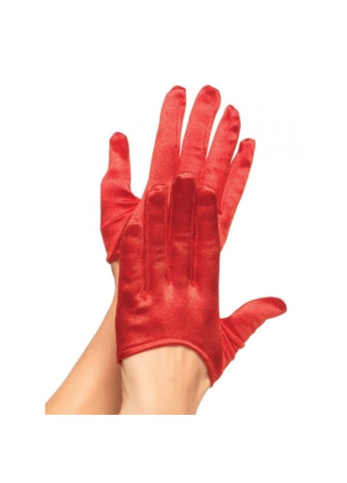 Червоний демісезонний рукавички сексуальні mini cropped satin gloves від Leg Avenue