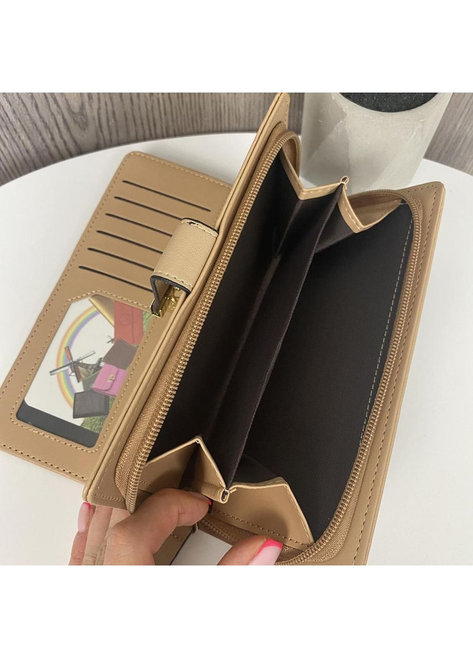 Клатч стьобаний на плече з екошкіри пудровий для жінок ProDobro (363136139)