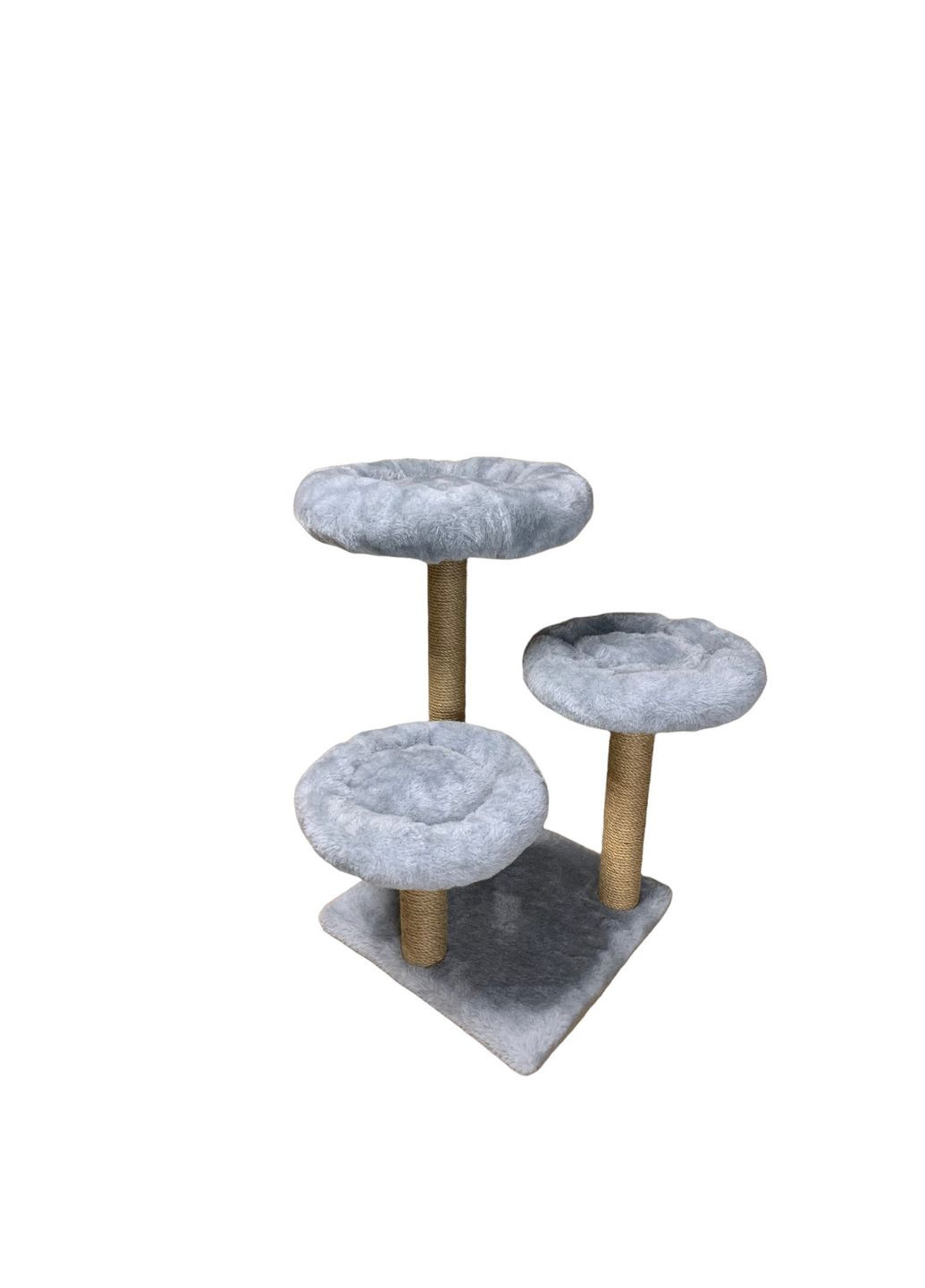 Дряпка стовпчик з лежаком Поляна 41х41х66 см Сірий (С029/2) Фанкот (311668078)