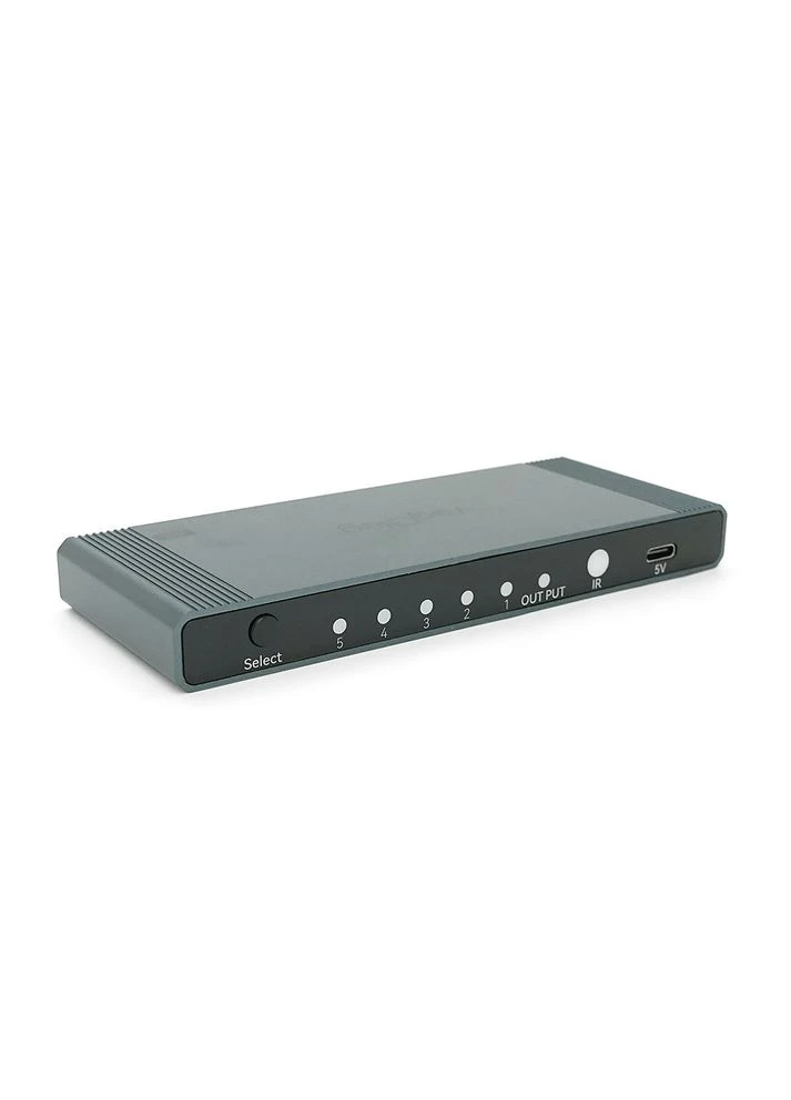 Комутатор V-HD11 HDMI 1*5, HDTV2.0 4K, Grey, Box VEGGIEG (391023324)