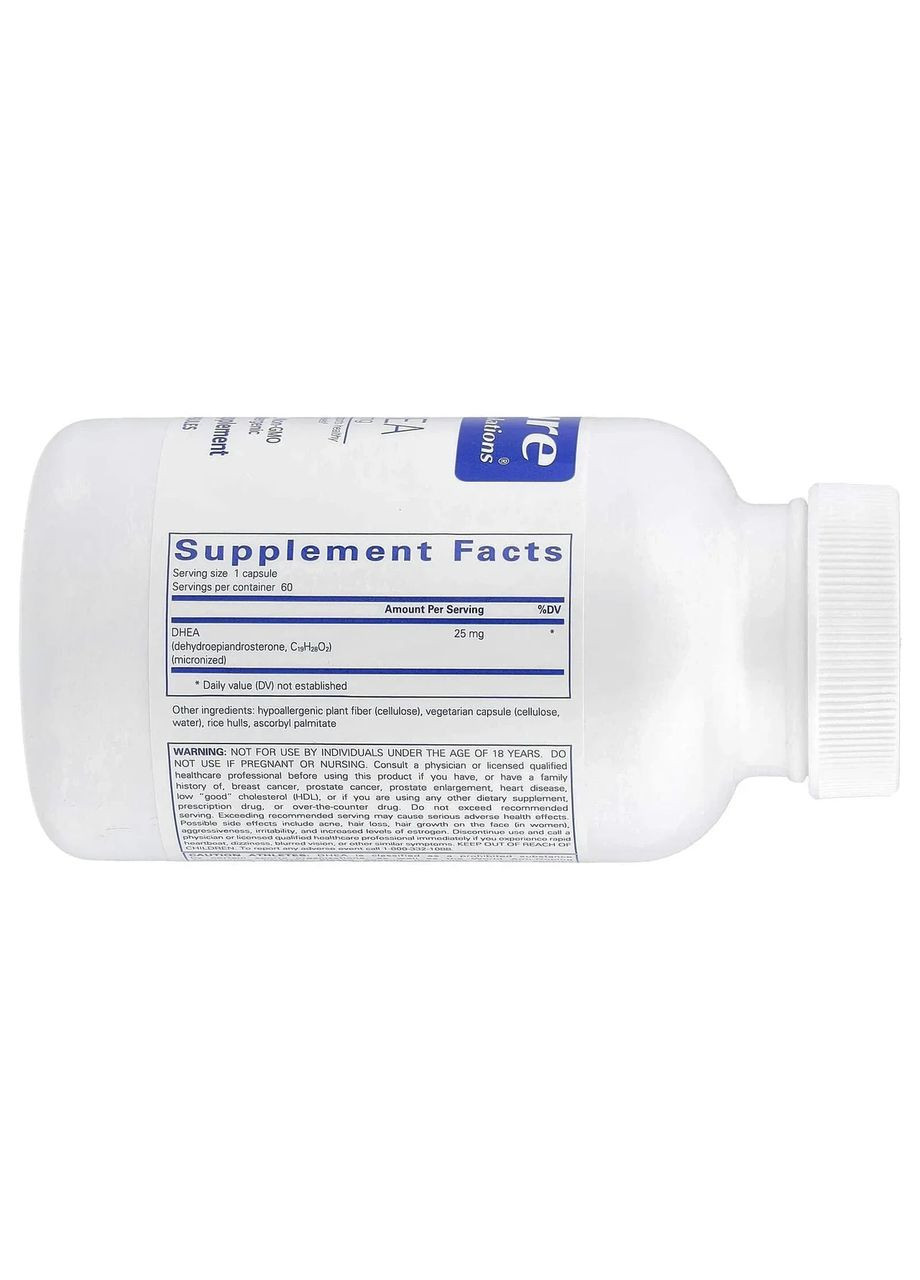 ДГЭА (DHEA) 25 мг 60 капсул Pure Encapsulations (361114583)