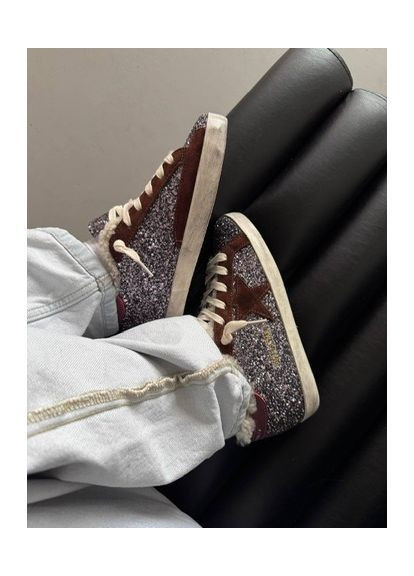 Коричневі кросівки зимові хутряні кеди жіночі ggdb голден гус golden goose No Brand