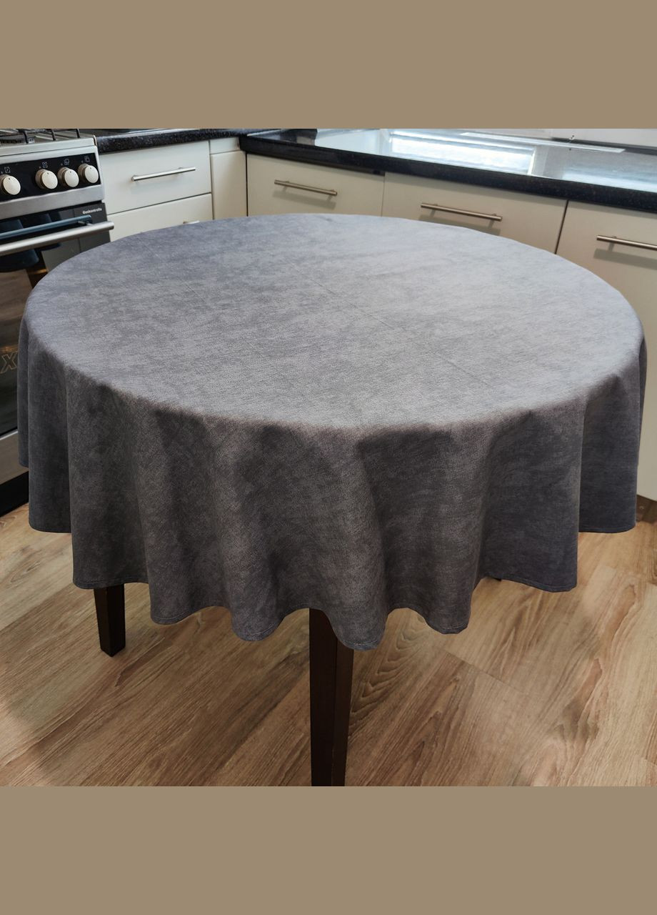 Скатерть тефлоновая на круглый стол с водоотталкивающей пропиткой "Антрацит" 178 Maystat (340673170)