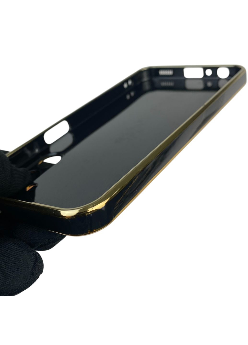 Чохол для Galaxy A24 (SM-A245F) з кільцем MagSafe із золотою окантовкою на самсунг а24 чорний gs1 Samsung (366228818)