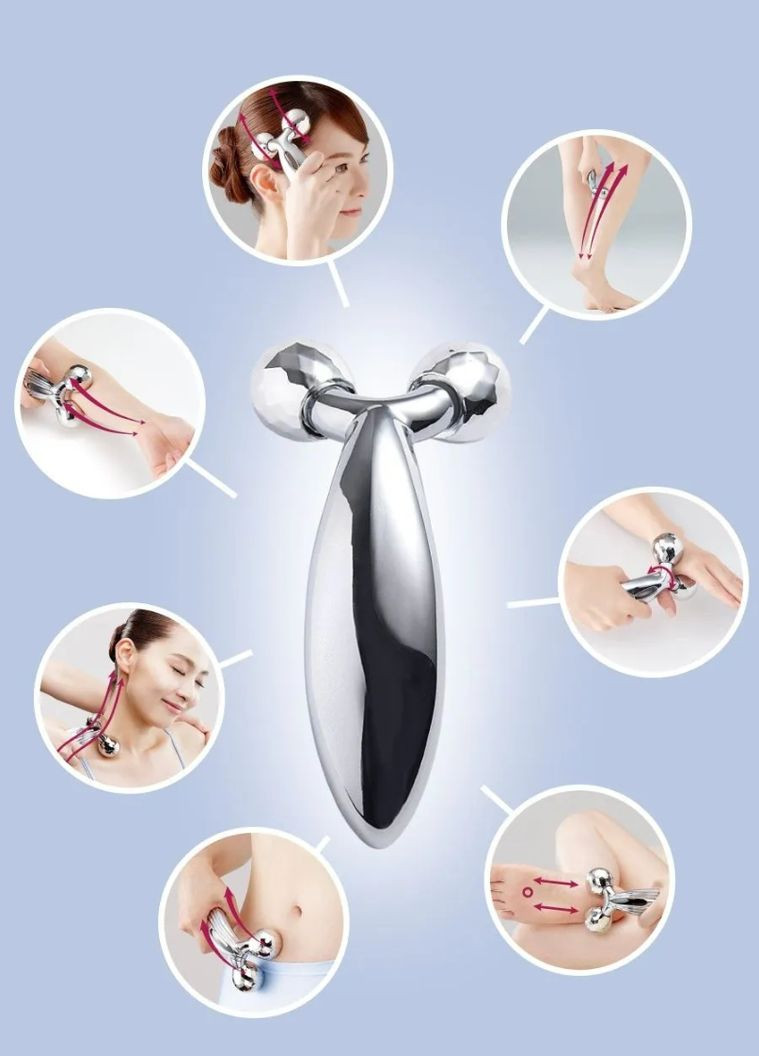 Роликовый ручной 3D массажер XC206 лифтинг массаж для лица и тела VTech (333034899)