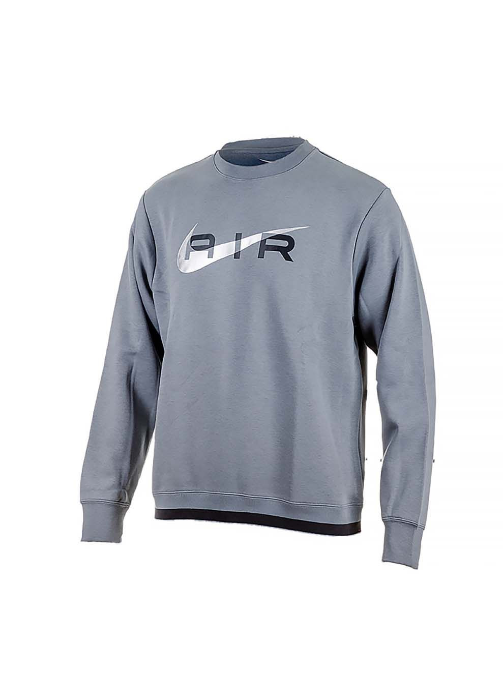 Сірий чоловічий світшот air cre flc bb сірий Nike (302234260)